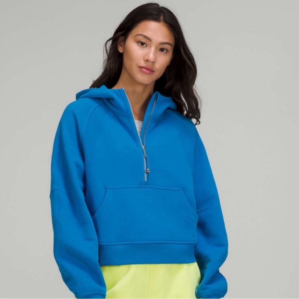 EUC - Lululemon Half Zip Cropped Scuba Hoodie